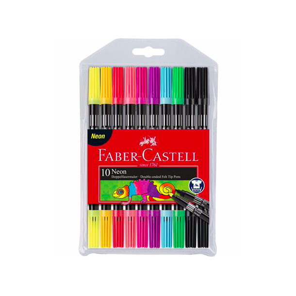Faber Castell tyk/tynd tusch, neon