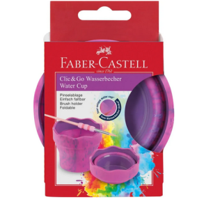 Faber Castell vandkop, foldbar, pink marmor