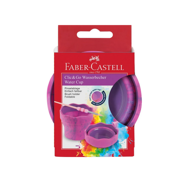 Faber Castell vandkop, foldbar, pink marmor