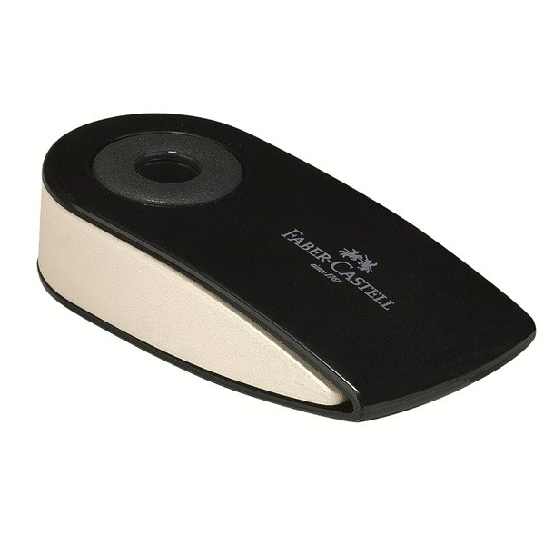 Faber Castell viskelder i plast omslag, sort