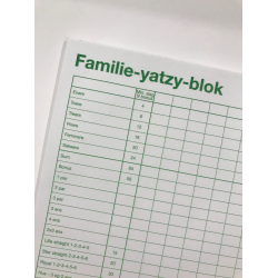 Familie Yatzy med 6 terninger - BLOK A4