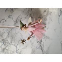 Fe med stjernestav, rosa, 13cm