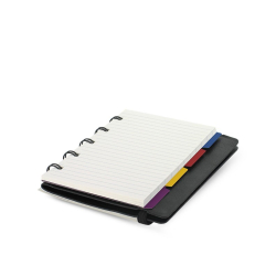 Filofax Notesbog lderlook - A6 - Sort