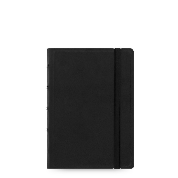 Filofax Notesbog lderlook - A6 - Sort