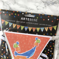 Flag guirlande, Happy Birthday, Slve