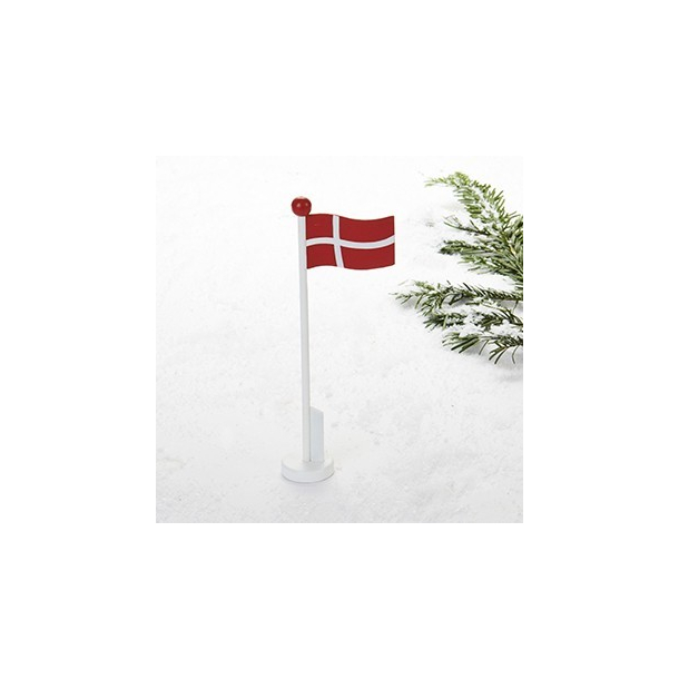 Flagstang, med dansk flag, tr, 20cm, 3 stk.