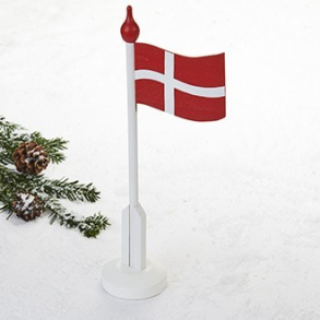 Flagstang, med dansk flag, tr, 37cm, 1 stk.