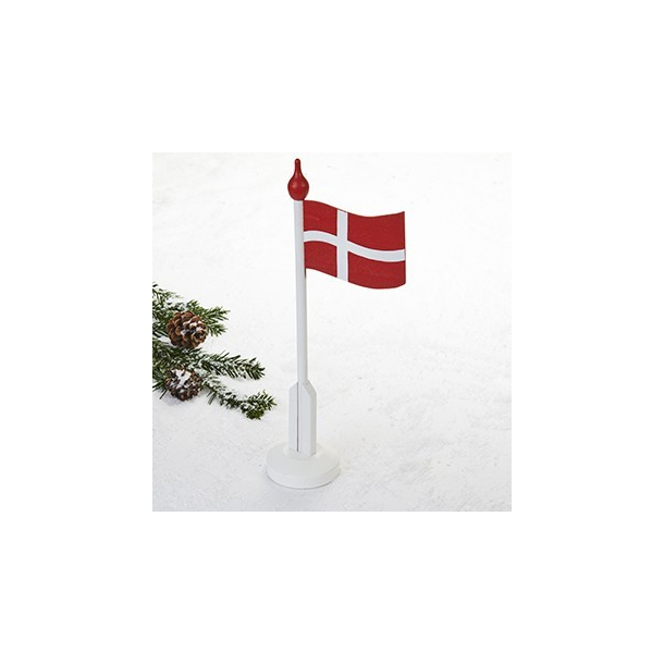 Flagstang, med dansk flag, tr, 37cm, 1 stk.