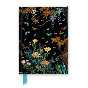 Flame Tree, Notesbog med magnetlukning, Cloisonné Casket with Flowers and Butterflies
