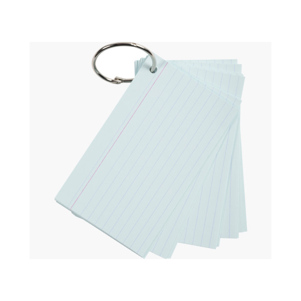 Flashcards, A6, Linieret, Bl