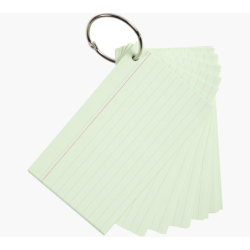 Flashcards, A6, Linieret, Grn