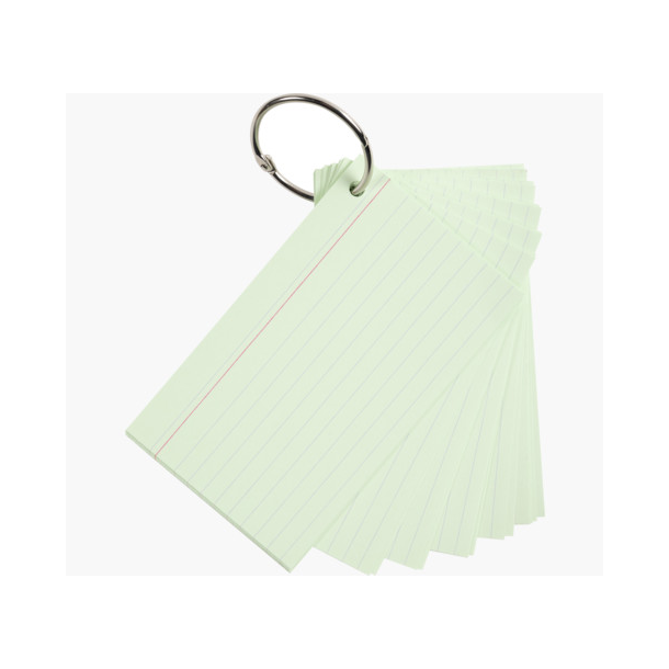 Flashcards, A6, Linieret, Grn