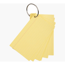 Flashcards, A6, Linieret, Gul