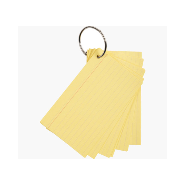 Flashcards, A6, Linieret, Gul