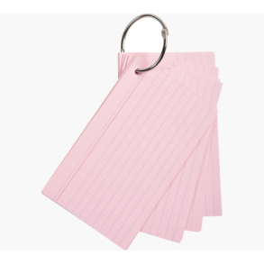 Flashcards, A6, Linieret, Pink