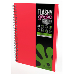 Flashy gecko skitseblok, scrapbog, koral pink