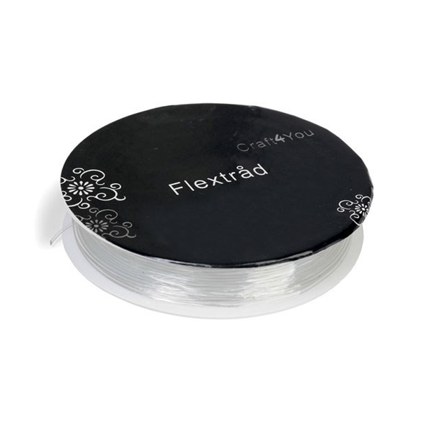 Flextrd, tykkelse 0,8 mm, rund, 15m, klar