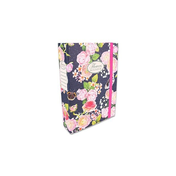 Flowers Pignanature elastikmappe, 7 cm bred, Pink