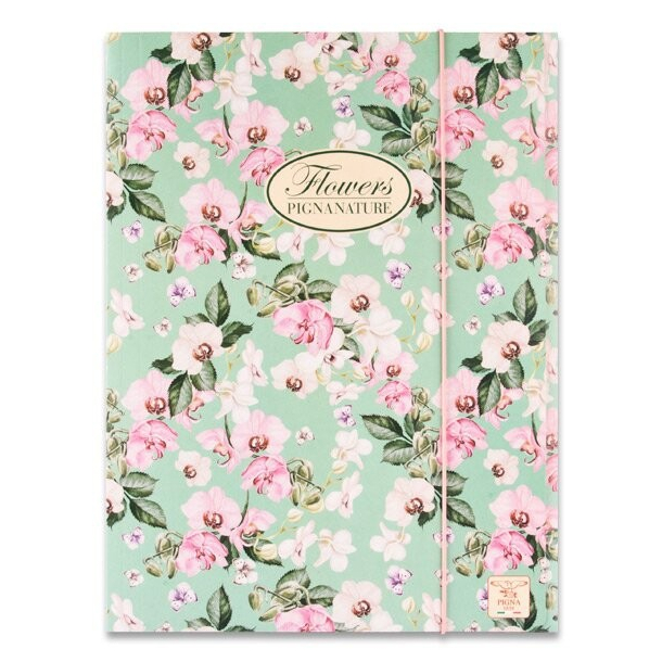 Flowers Pignanature elastikmappe, lyserd