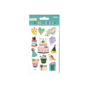 Foam Stickers Fdselsdag, 13 stk. 