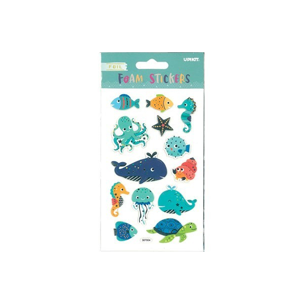 Foam Stickers Havets dyr, 13 stk. 