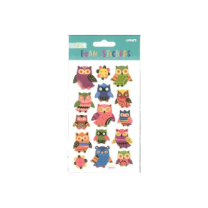 Foam Stickers Ugler, 15 stk. 