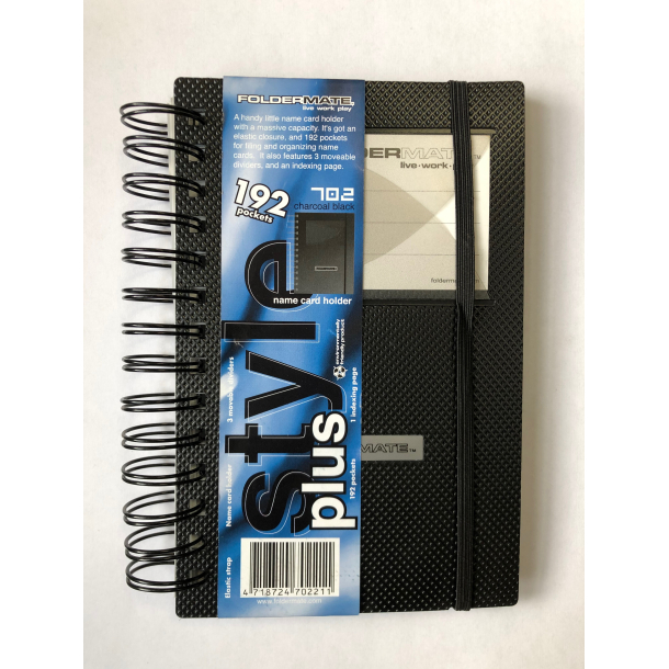 Foldermate visitkortmappe, sort