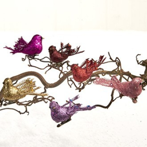 Fugle p klemme m. glimmer 