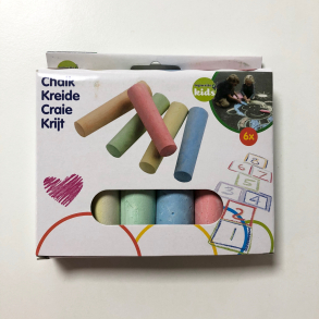 Gadekridt, 6 stk, Hvid pakke