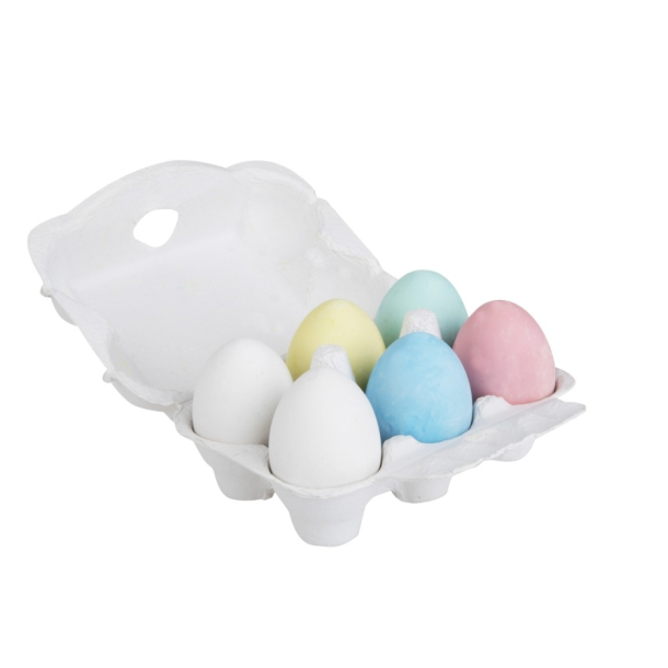 Gadekridt i ggebakke, 6 stk.