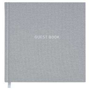 Gstebog, gr tekstilprg Guest Book