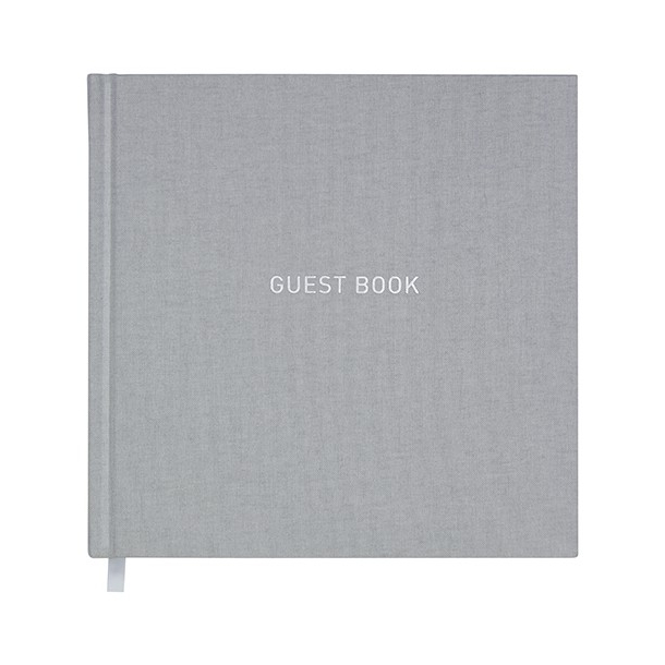 Gstebog, gr tekstilprg Guest Book