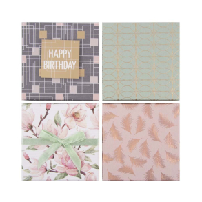 Gaveske flad, grn med guld mnster