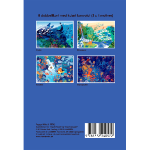 Gaveske Peggy Nille - 8 dobbeltkort m. bl kuvert