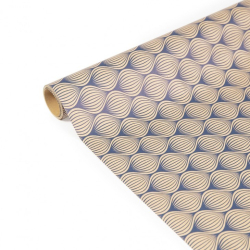 Gavepapir "tiny rolls" kraftpapir, bl