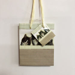 Gavepose, lille, kattemotiv