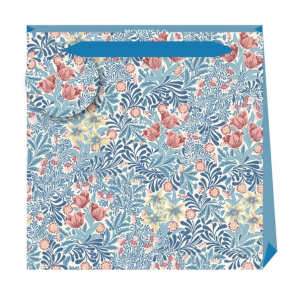 Gavepose, Morris & Co. for Penny Kennedy, Bl blade og rde blomster, mellem