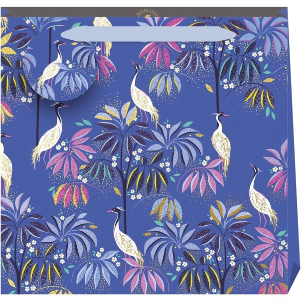 Gavepose, Sara Miller for Penny Kennedy, Crane Garden Indigo, lille