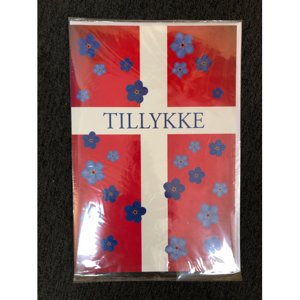 Gigant kort m. kuvert - Tillykke med blomster