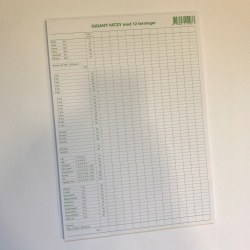 Gigant Yatzy med 12 terninger - BLOK