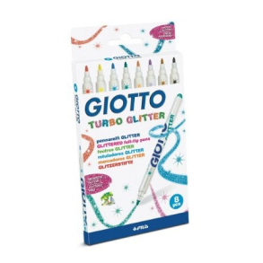 GIOTTO turbo glitter tuscher 8 stk 