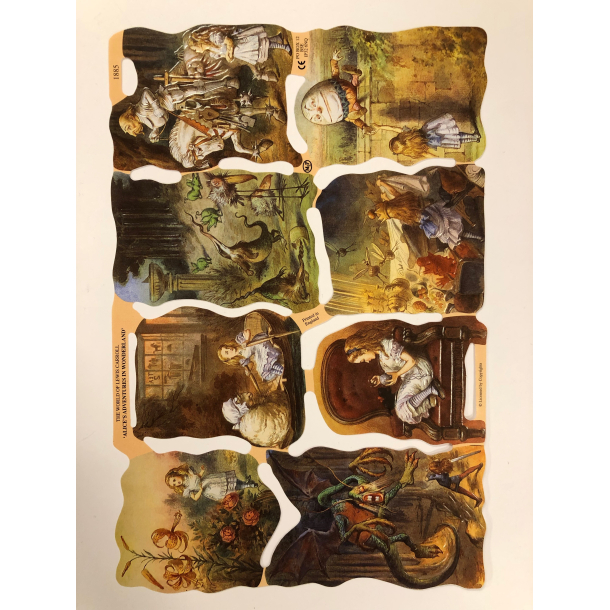 Glansbilleder Alice i eventyrland 1885