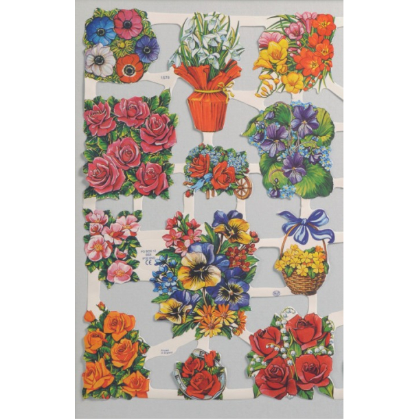 Glansbilleder blomster 1579