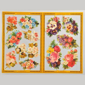 Glansbilleder blomster A89-90