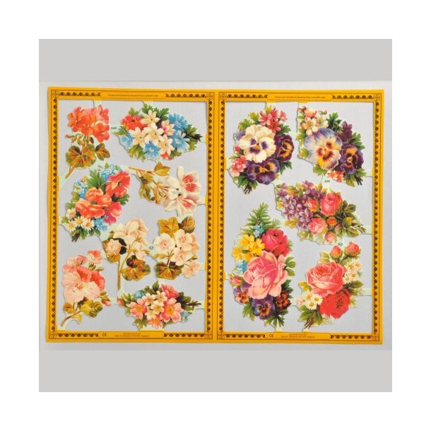 Glansbilleder blomster A89-90