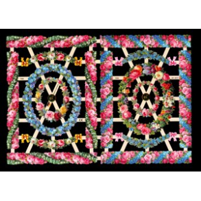 Glansbilleder blomsterranker / 3-7352