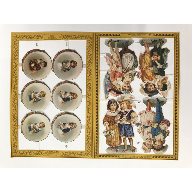 Glansbilleder brn m. instrumenter A4-5