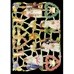 Glansbilleder brudepar / 3-7250