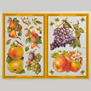 Glansbilleder frugter A143-144