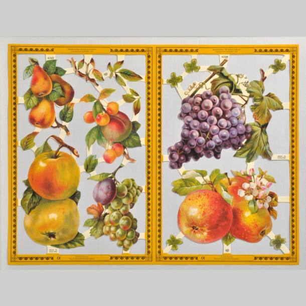 Glansbilleder frugter A143-144